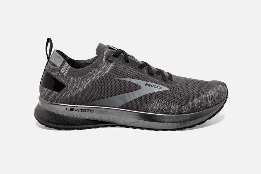 Tenis Corrida Brooks Levitate 4 Masculino Brasil - Pretas/Cinzentas/Pretas 9628743-LK